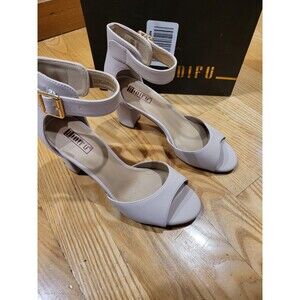 IDIFU Womens Candie Peep Toe Low Block Heel Sandal With Ankle Strap Size 6.5 M